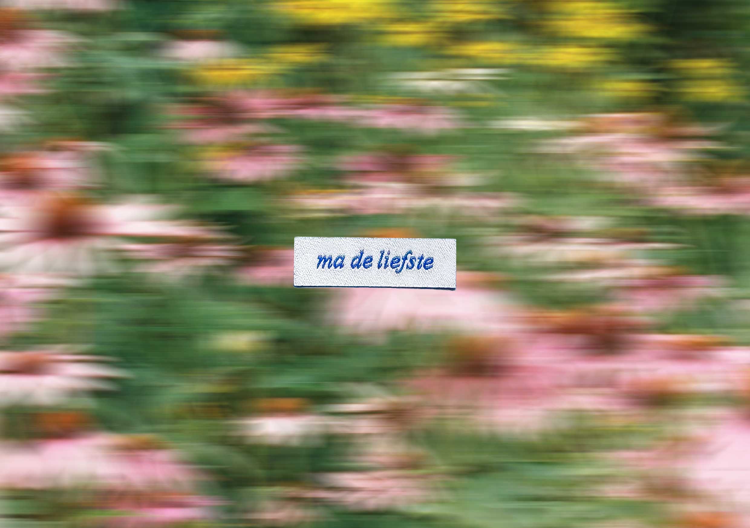 zakdoek & strijklabel - ma de liefste + graag gezien