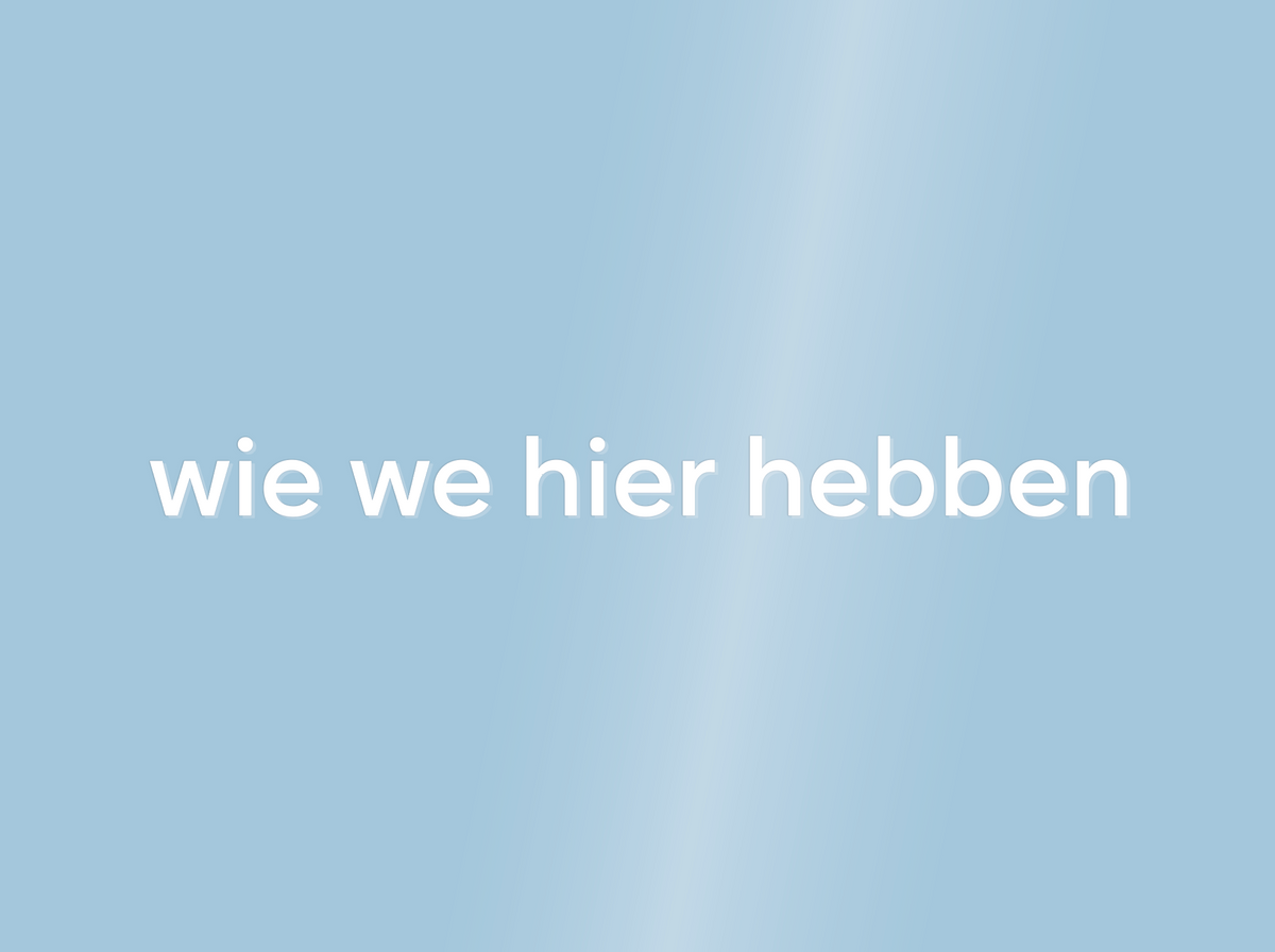 spiegelboodschap - wie we hier hebben